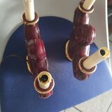 Pair of ceramic girandoles from Vallauris circa 1950