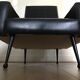 Black leather faux chair, 1970