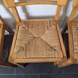 4 straw chairs