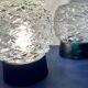 Pair of vintage wall lamps in molded glass and thermoplastic