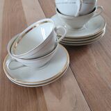 6 vintage Baudour Cerabel cups and saucers