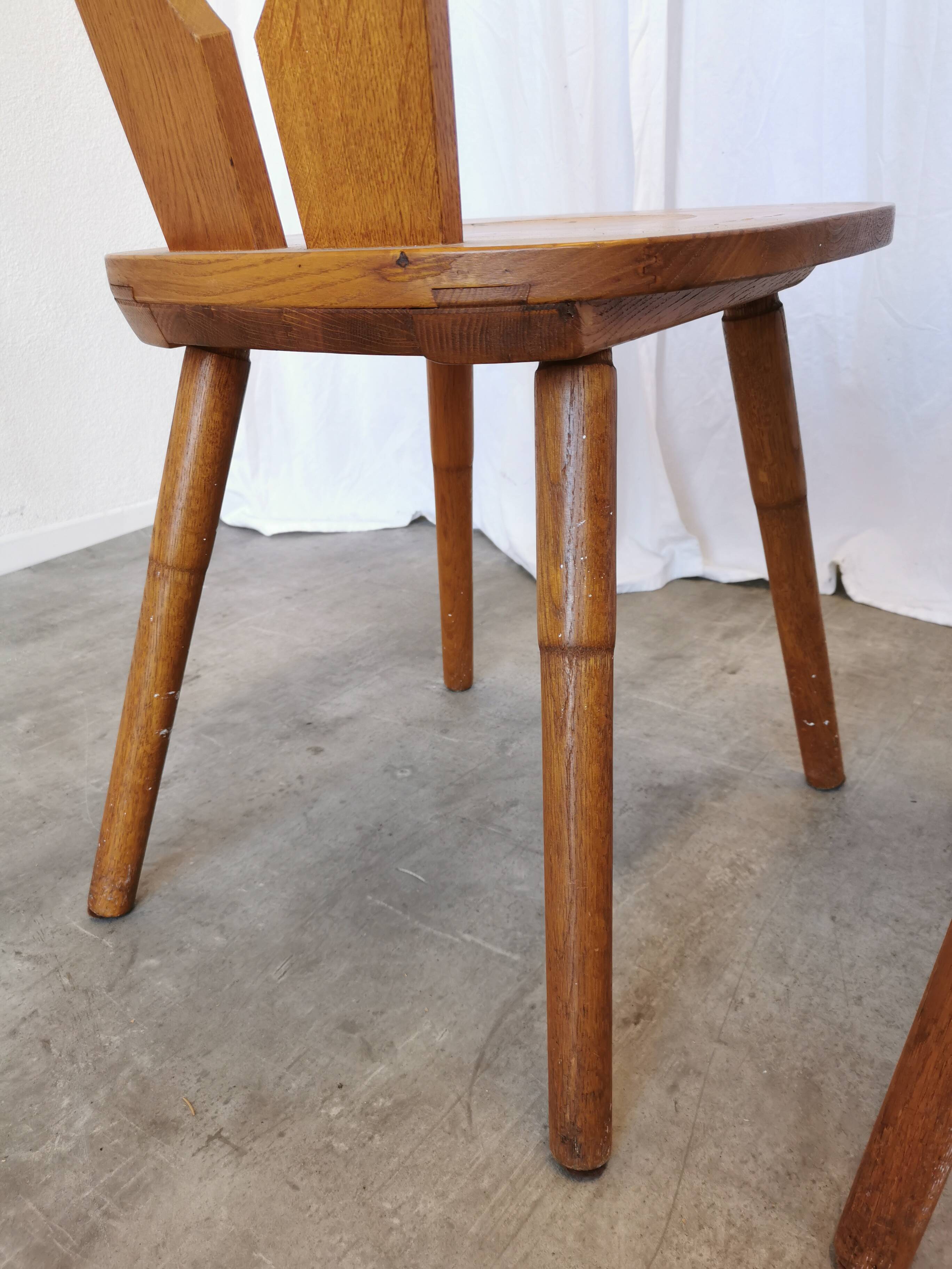 Set of 2 Vintage Wooden Tyrolean Dining Chairs by Ruko Sessel Alois Koller