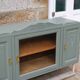 Renovated vintage sideboard with khaki paint – Haussmann chic & bohemian style