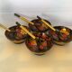 4 bowls bowls 4 spoons khokhloma Russian