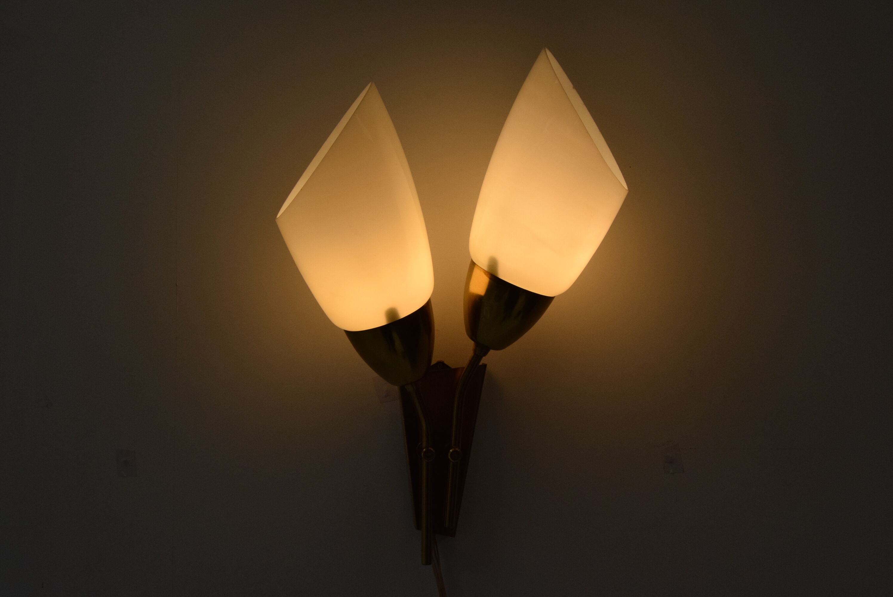 Mid-century Brass Wall Lamp/Kamenicky Senov,1970'