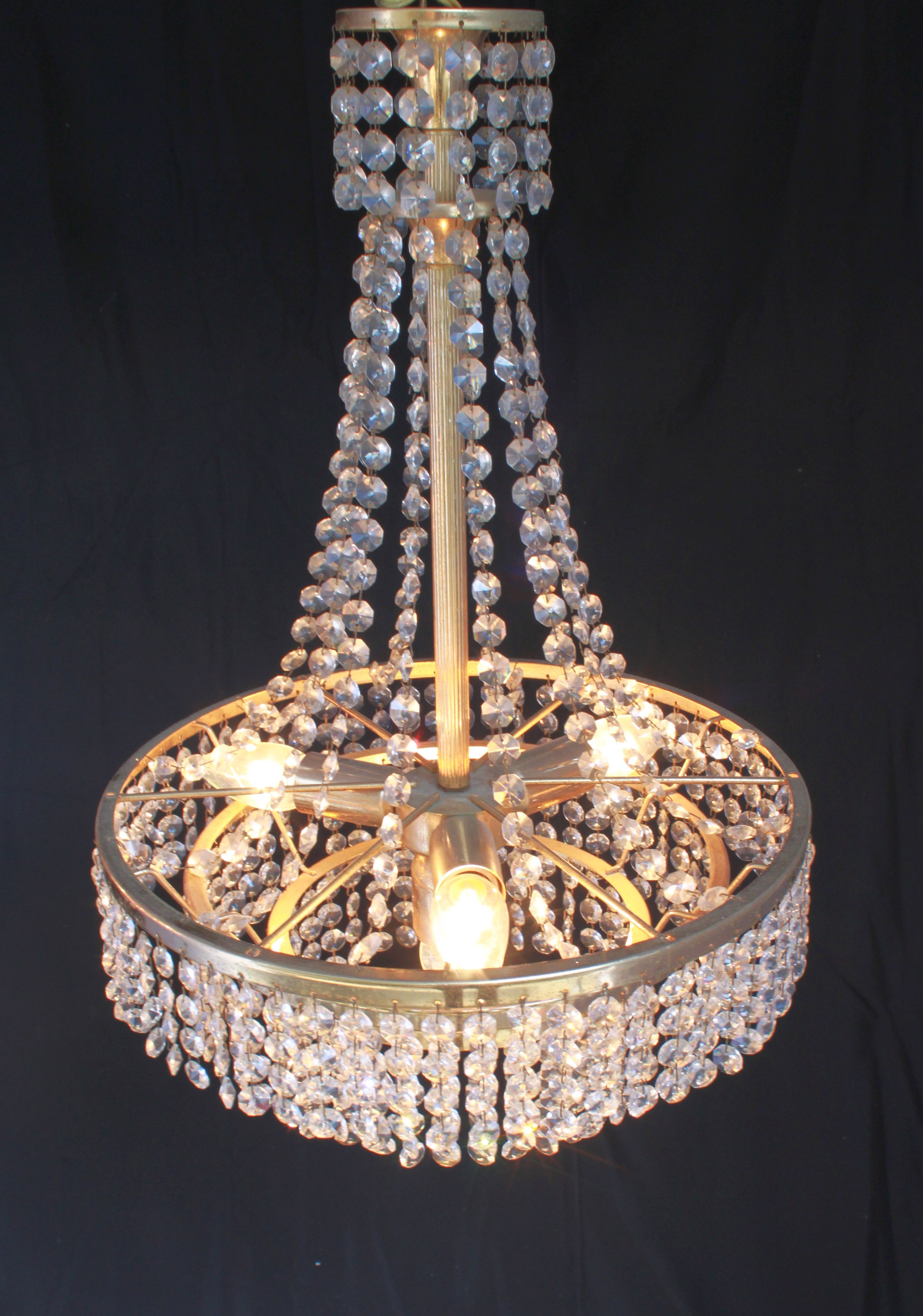 Pair of hot air balloon chandelier with 3 lights.