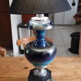 Lamp year 60 chrome and faience