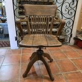 American oak office armchair