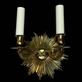 Pair of sun wall lights