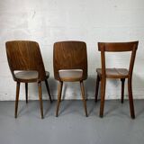 Set of 3 mismatched and damaged bistro chairs