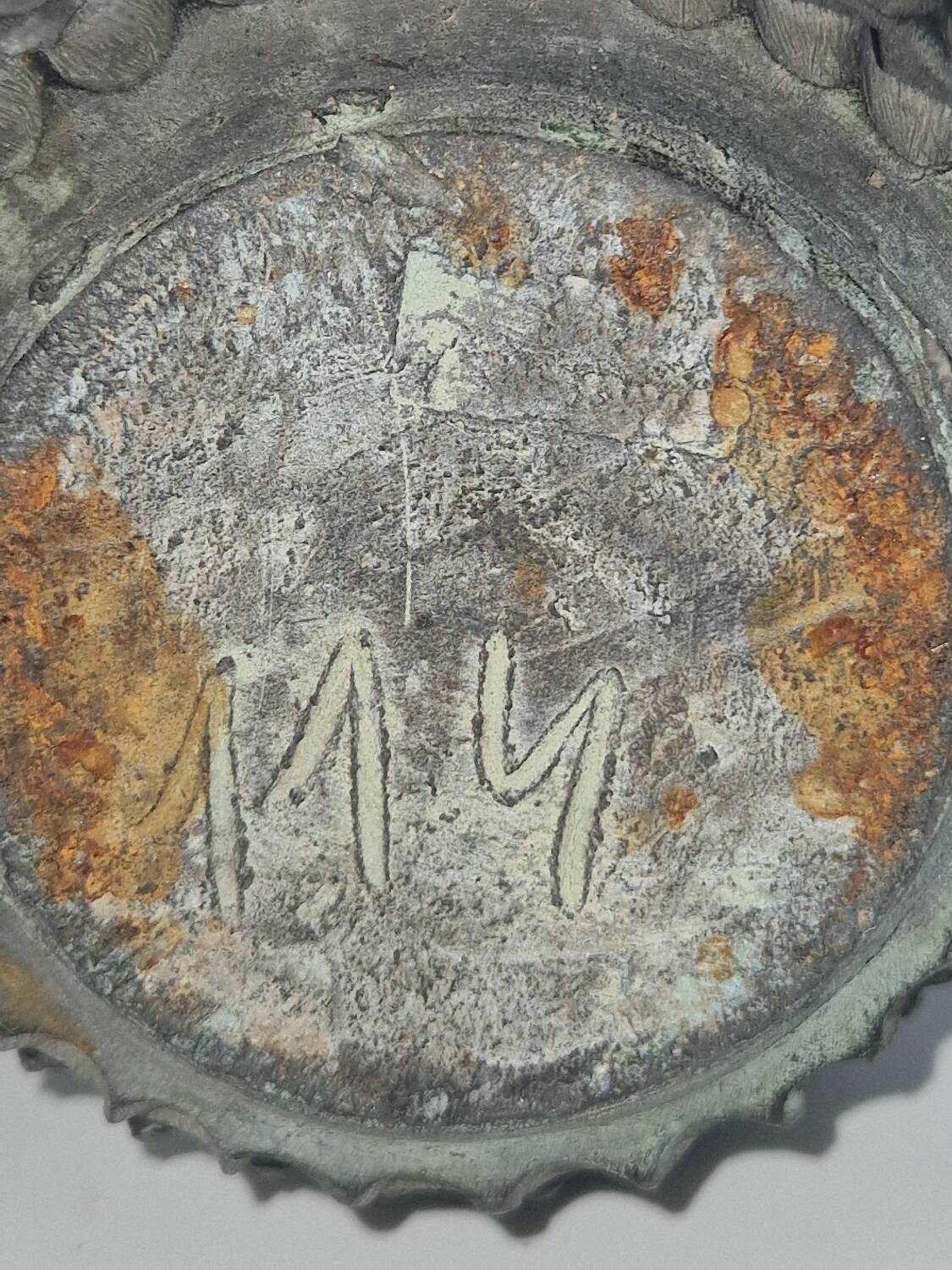 Vintage terracotta vase pitcher from the Parthenon factory, Spain.