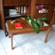 Jardinière scandinave table basse teck années 60