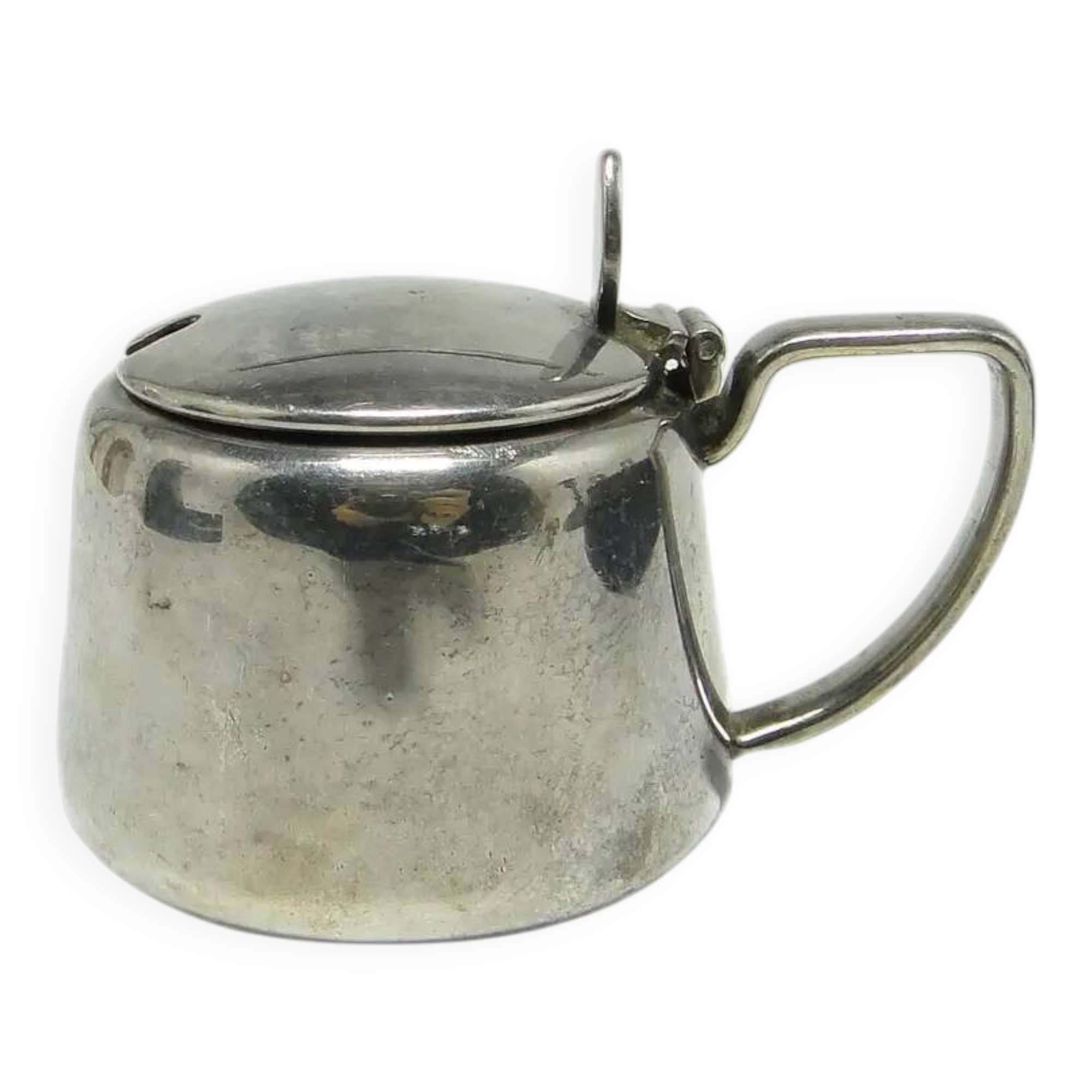 Art Deco salt shaker, silver-plated brass, Sweden, 1930s.