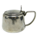 Art Deco salt shaker, silver-plated brass, Sweden, 1930s.