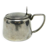 Art Deco salt shaker, silver-plated brass, Sweden, 1930s.