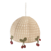 Suspension plafonnier en crochet avec des petites cerises fait main - vintage