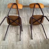 Set of 4 vintage school chairs