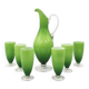 Retro jug & 6 glasses set, Murano, 1960s