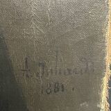 Huile sur toile portrait ancêtre signé A. Juliard daté XIXème