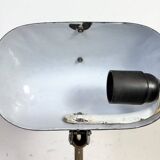 Lampe de table de banquier vintage en émail vert, années 1950