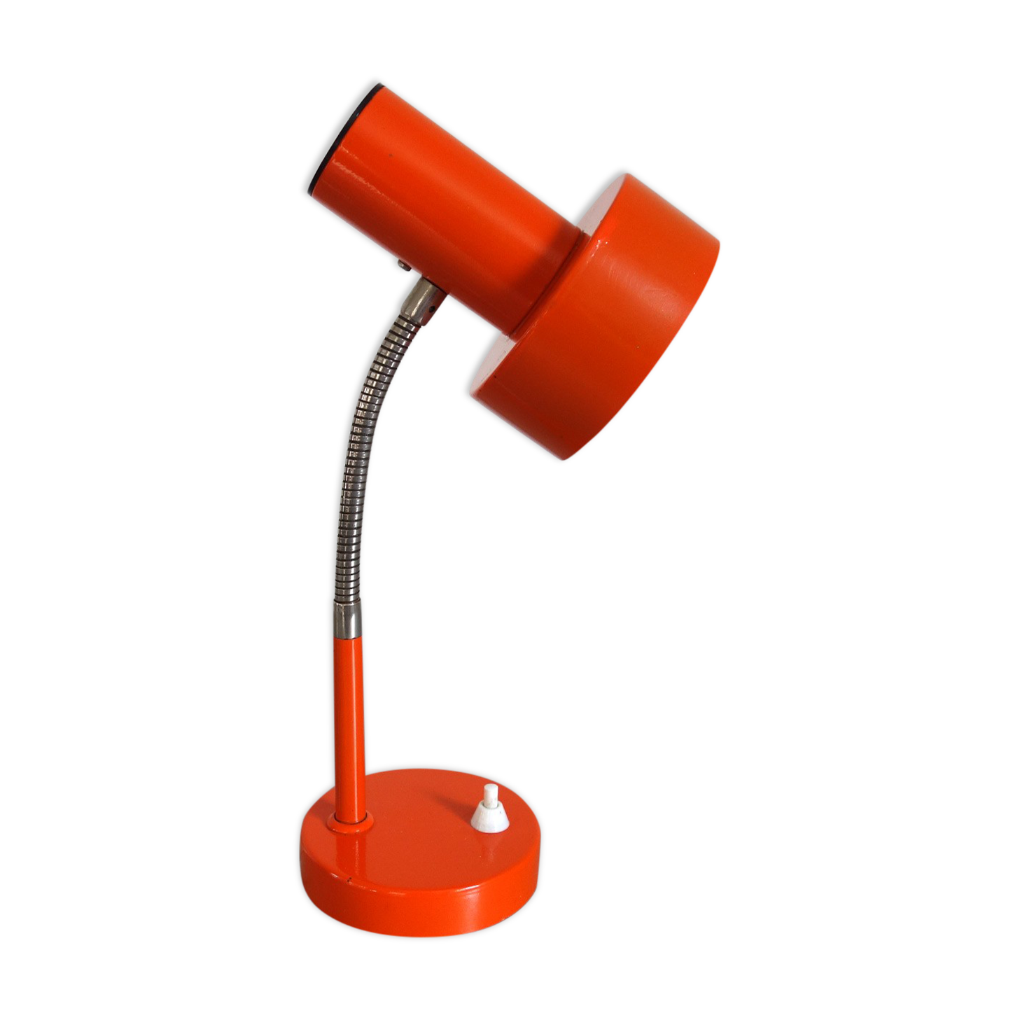 Orange metal lamp 70s
