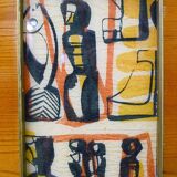 Cabinet and furniture in ash and painted glass, Italy, 1950