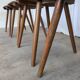 Ensemble de 4 chaises de salle à manger Windsor vintage : en bois des années 50 / STOL Kamnik