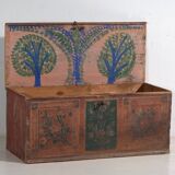 Ancienne malle avec motifs floraux (c.1920) #24