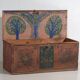 Antique trunk with floral motifs (c.1920) #24