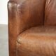 Fauteuil aviateur en cuir de vachette de couleur cognac