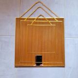 Set of 3 square mirrors in gold metal