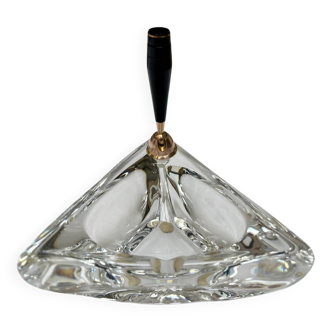 Crystal ashtray/pen holder signed DAUM