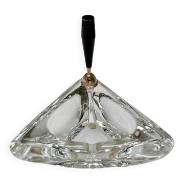Crystal ashtray/pen holder signed DAUM