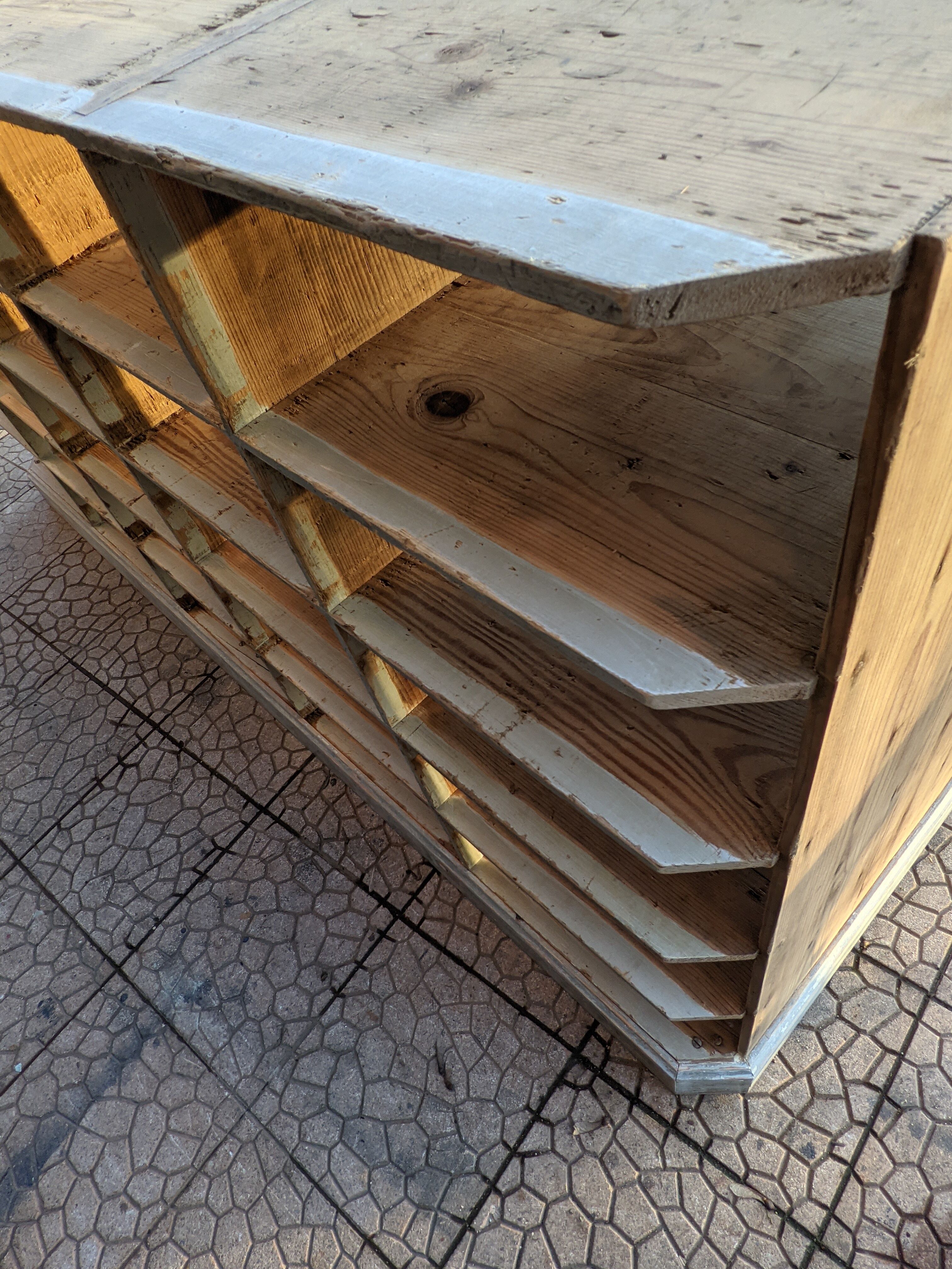 Wooden locker cabinet