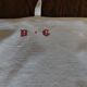 Torchons anciens en lin monogramme rouge BG 52 X 98 cm