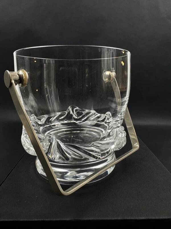 Daum France Sorcy model ice bucket in clear crystal