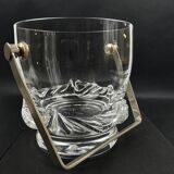 Daum France Sorcy model ice bucket in clear crystal