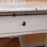 Bureau gris clair patiné