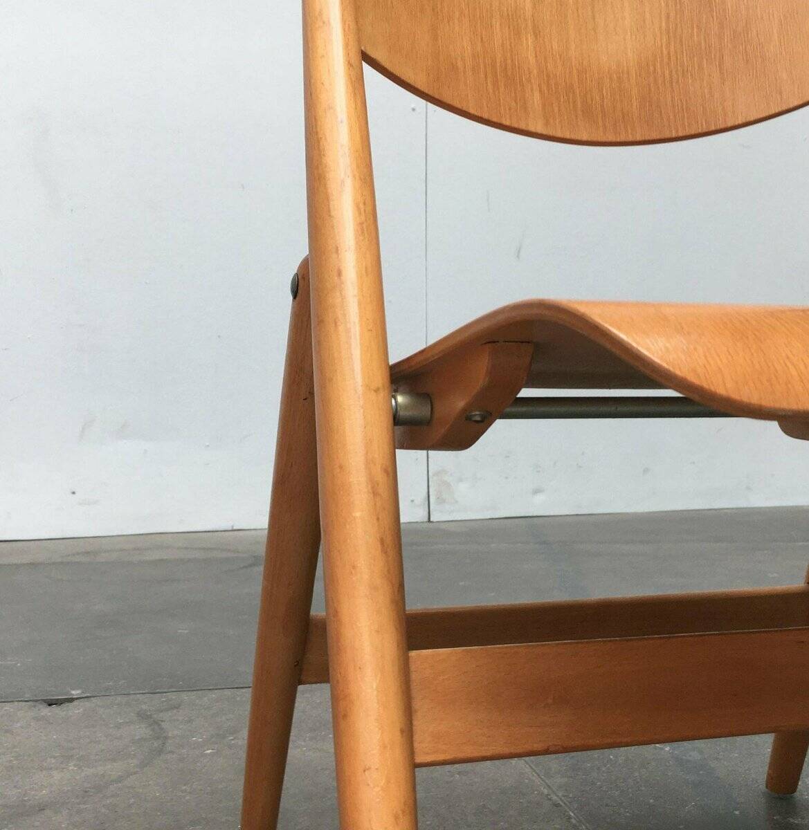 Set of folding chairs for children SE 18 German mid-century by Egon Eiermann for Wilde+Spieth, 1950s