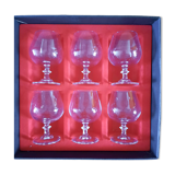 6 verres à Cognac cristal d 'arques