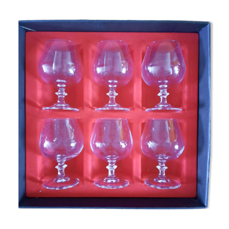 6 glasses with Cognac cristal d d arques