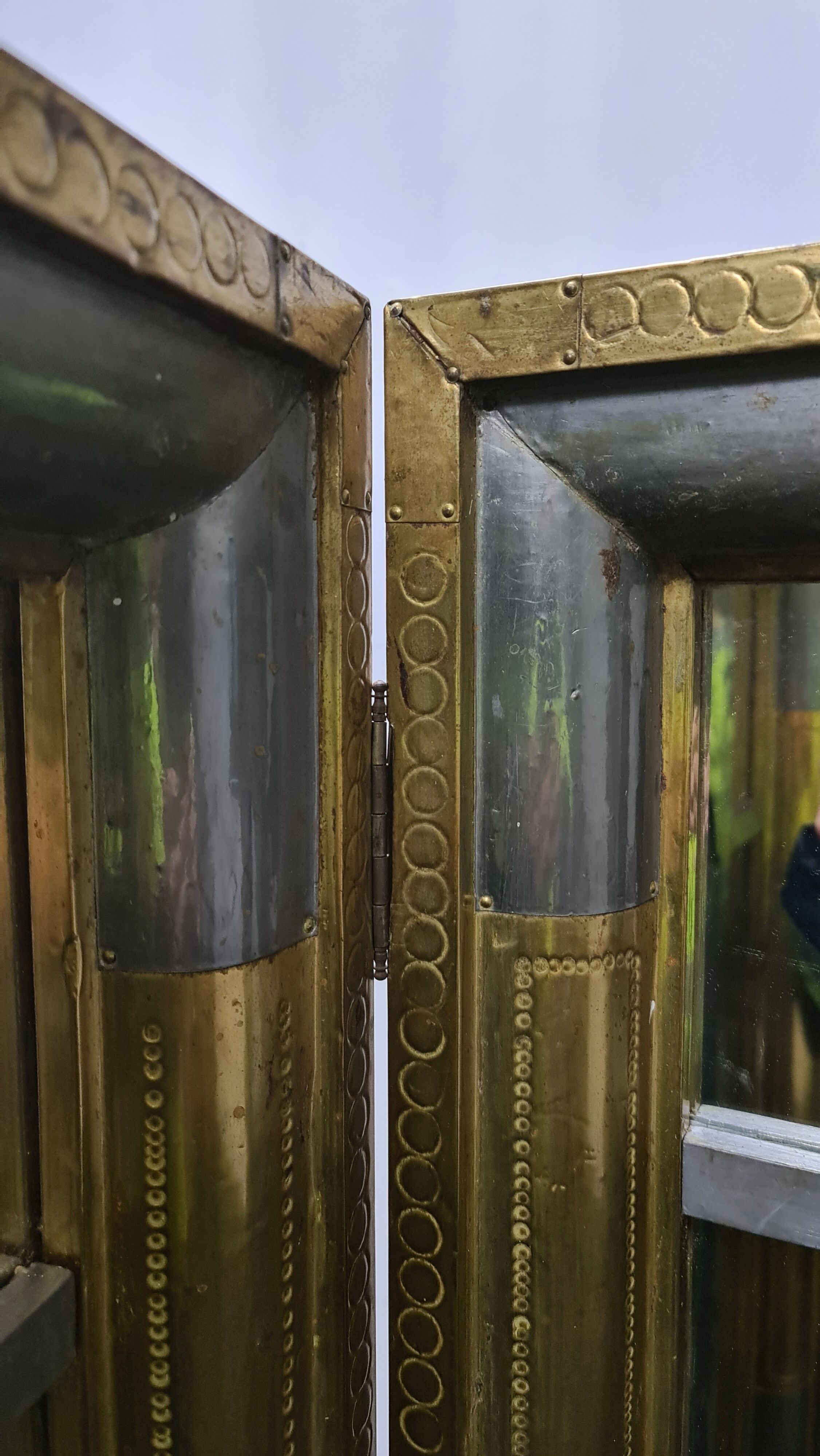 Vintage Brass mirror room divider