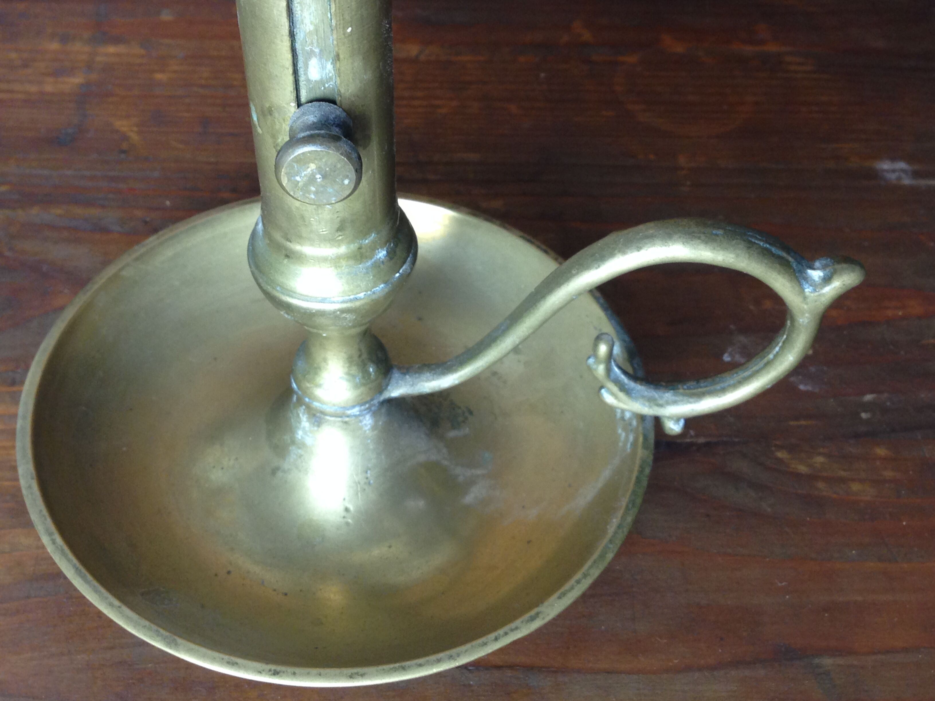 Old brass candlestick