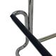 Vintage Black Leather & Chrome Italian Modern Barstools Set