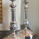 Pair of silver-plated candlesticks