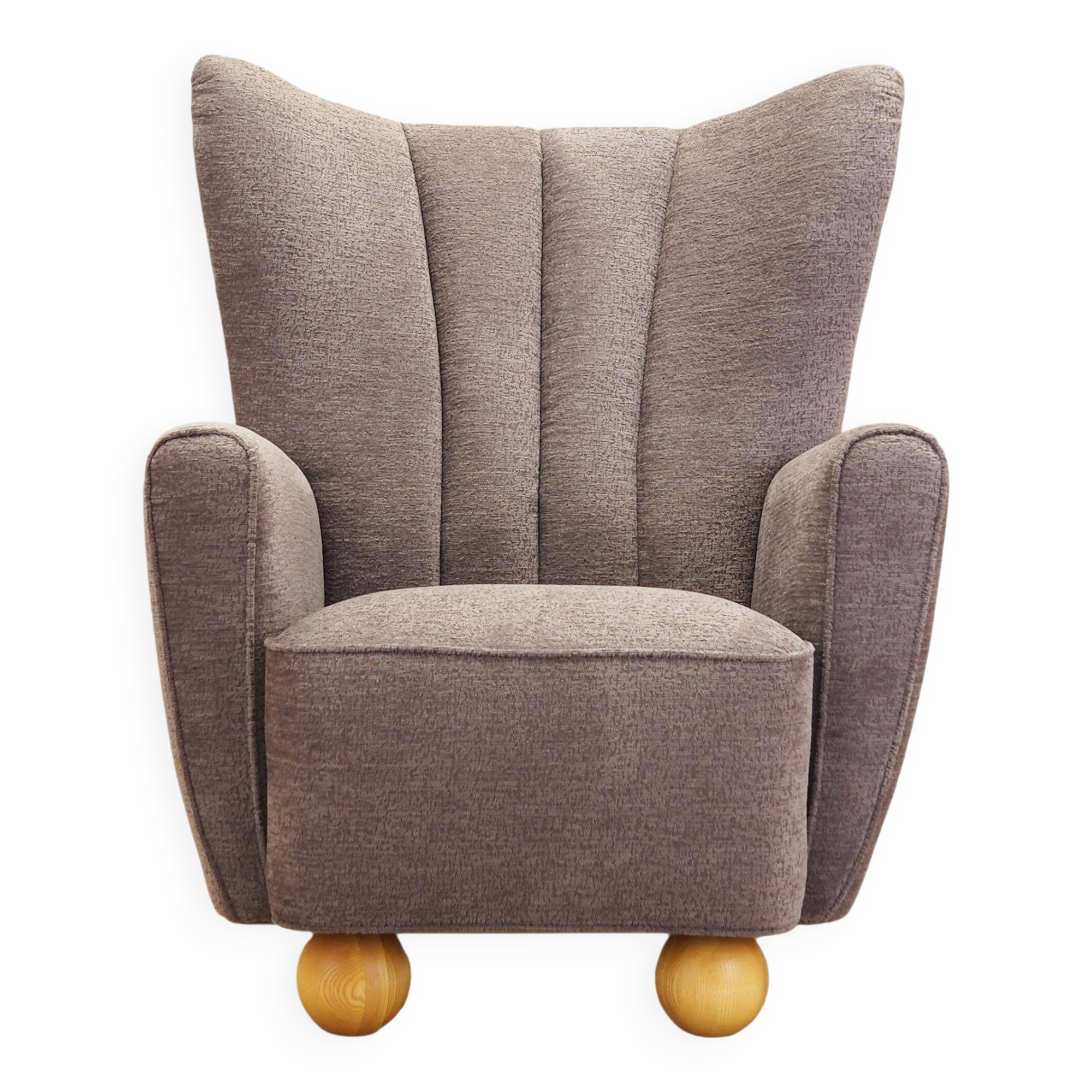 Grey armchair, Scandinavian design, production: Denmark