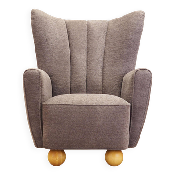 Grey armchair, Scandinavian design, production: Denmark