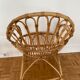Armchair basket in vintage rattan 60's
