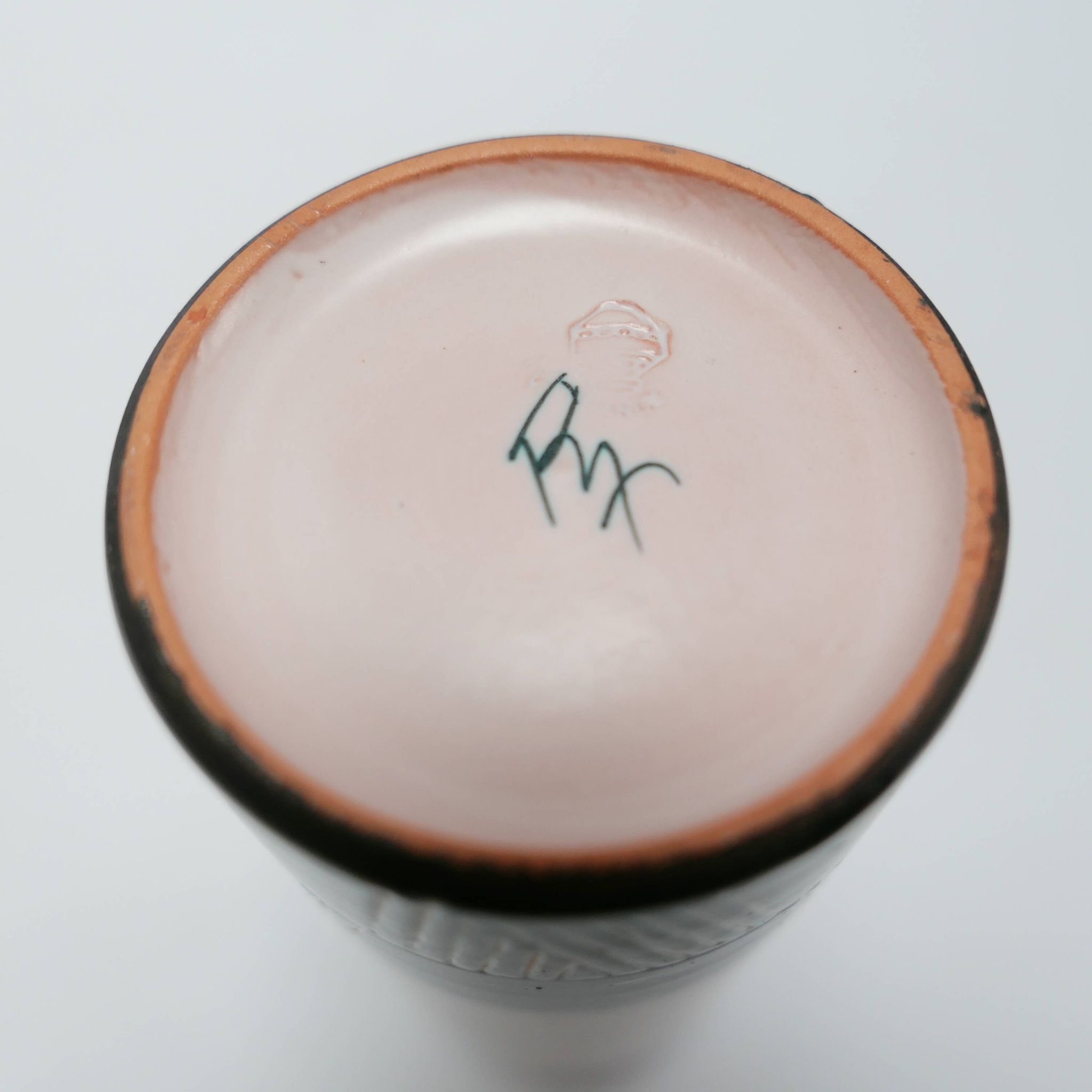 Ceramic pitcher vase design Durtal Yvon Roy Vallauris vintage 1970