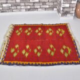 Vintage Handmade Angora Wool Rug sku 1670
